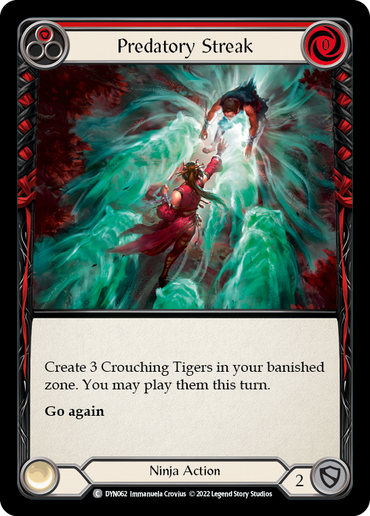 Predatory Streak (Red) [DYN062] (Dynasty)  Rainbow Foil