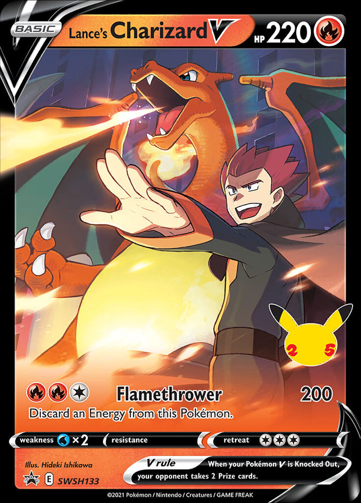 Lance's Charizard V (SWSH133) (Jumbo Card) [Sword & Shield: Black Star Promos]