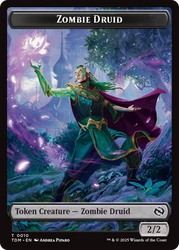 Treasure // Zombie Druid Double-Sided Token [Tarkir: Dragonstorm Tokens]