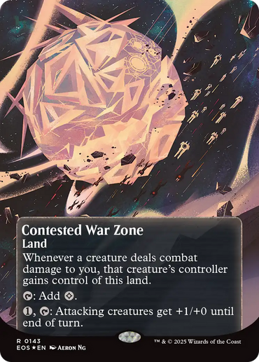 Contested War Zone (0143) (Borderless) (Galaxy Foil) [Edge of Eternities: Stellar Sights]