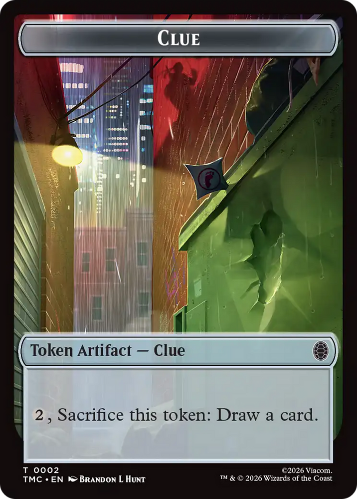 Ooze // Clue Double-Sided Token [Teenage Mutant Ninja Turtles Commander Tokens]