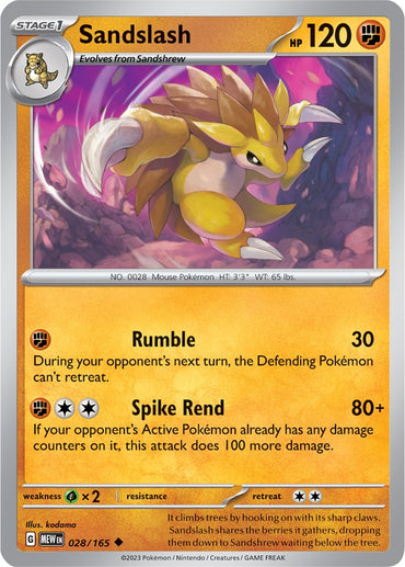 Sandslash (028/165) [Scarlet & Violet: 151]