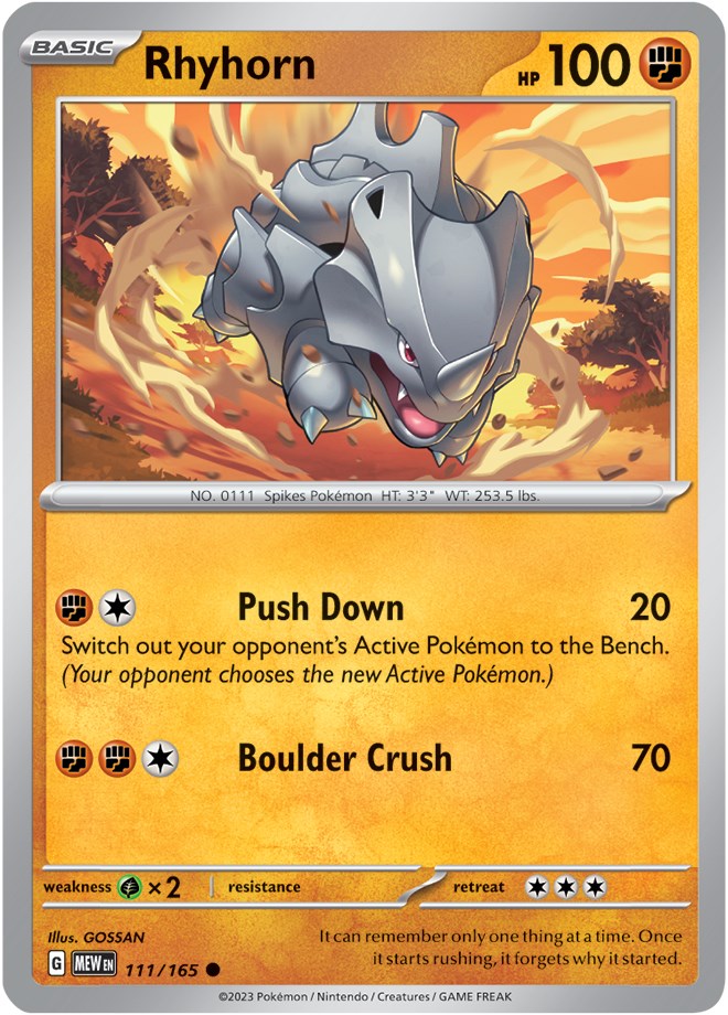 Rhyhorn (111/165) [Scarlet & Violet: 151]