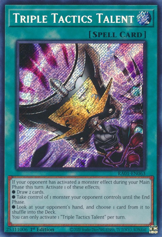 Triple Tactics Talent [RA01-EN063] Secret Rare