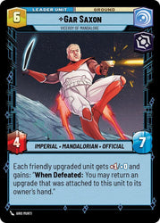 Gar Saxon - Viceroy of Mandalore (Back)