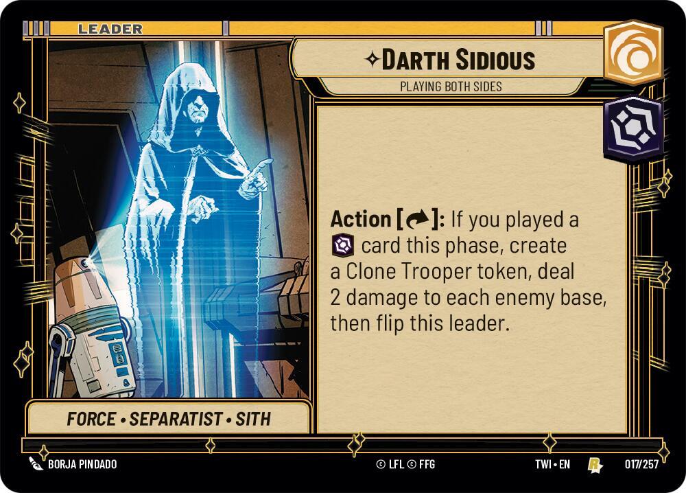 Chancellor Palpatine - Playing Both Sides (Back)