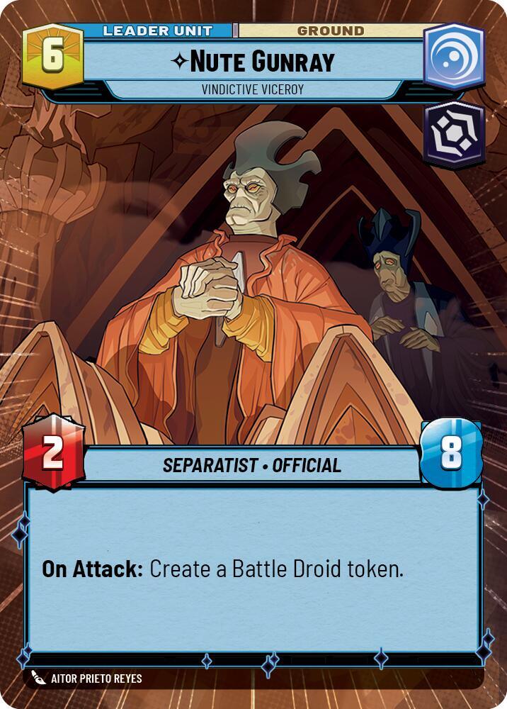 Nute Gunray - Vindictive Viceroy (Hyperspace) (Back)