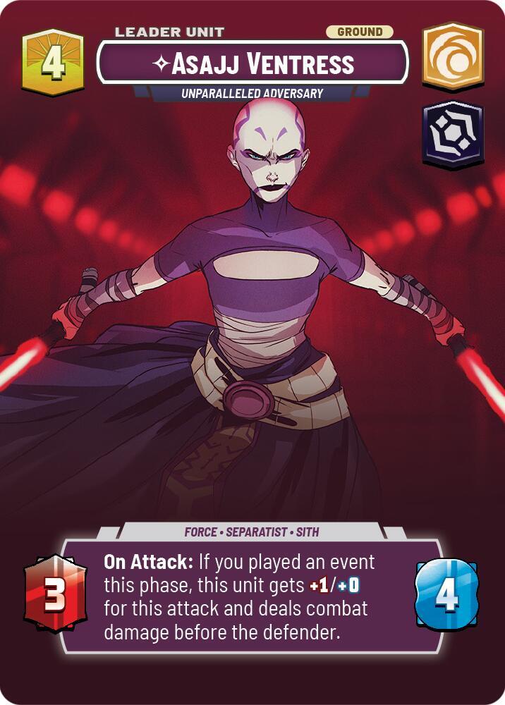 Asajj Ventress - Unparalleled Adversary (Showcase) (Back)
