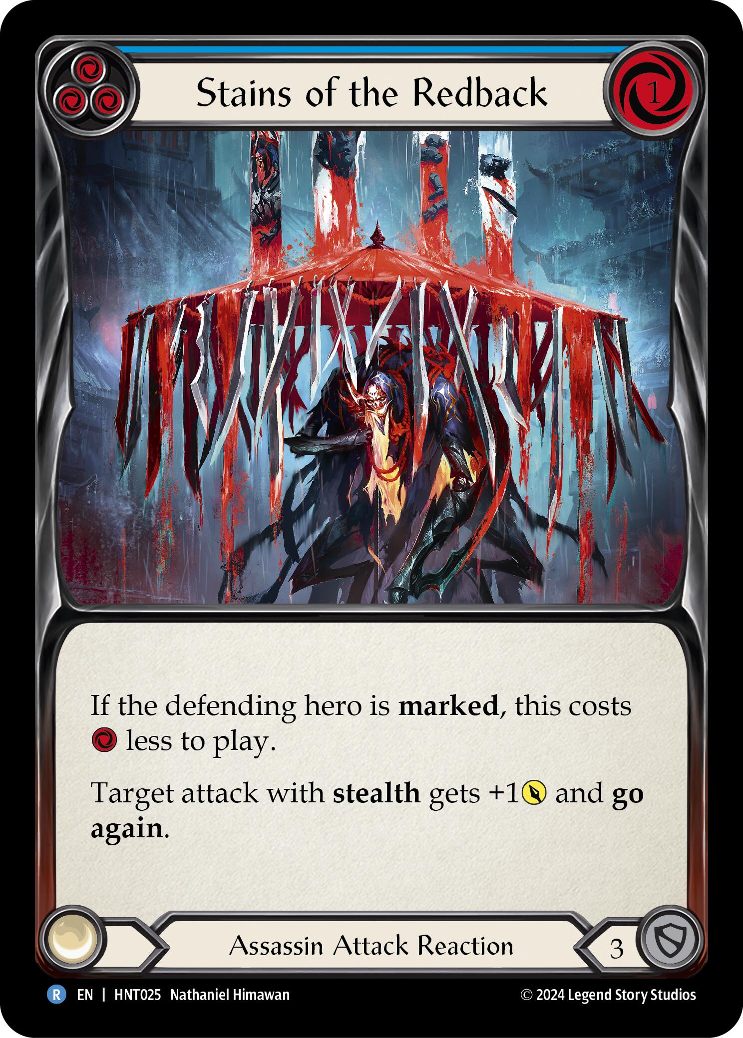 Stains of the Redback (Blue) [HNT025] (The Hunted)  Rainbow Foil
