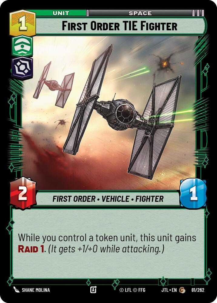 First Order TIE Fighter (081/262) (081/257) [Jump to Lightspeed]