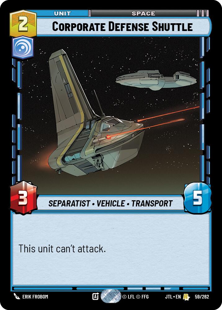 Corporate Defense Shuttle