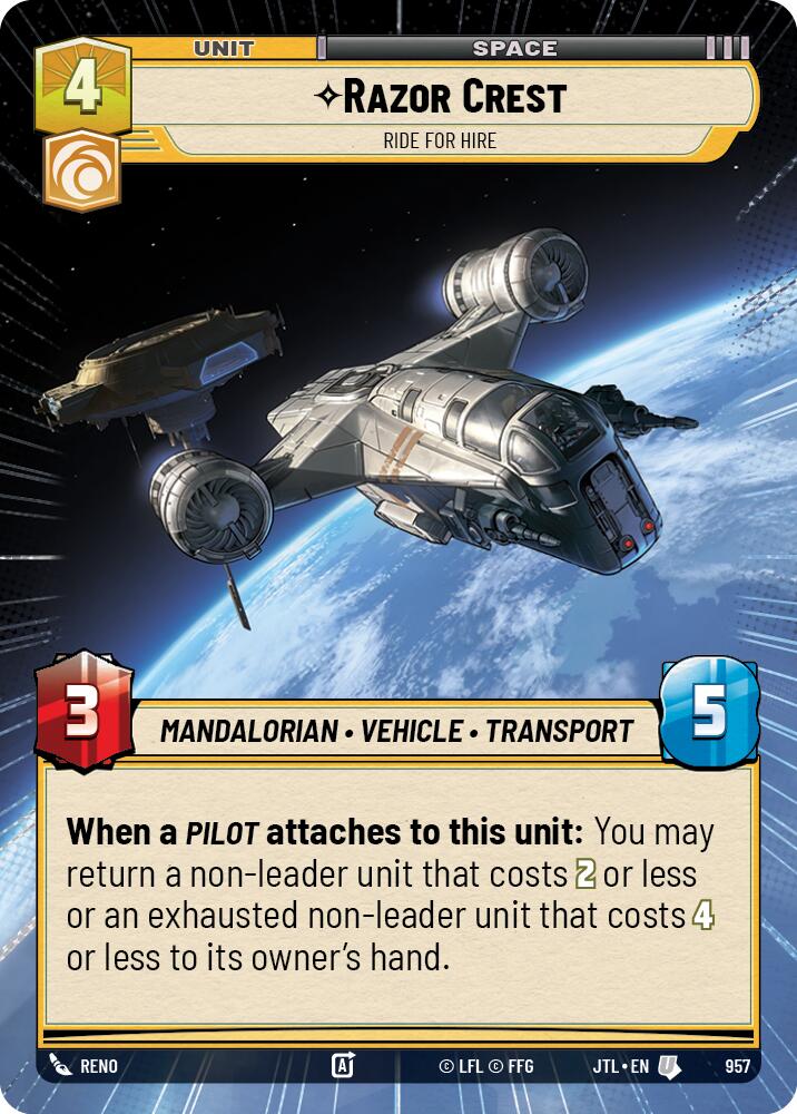 Razor Crest - Ride For Hire (Hyperspace Foil)