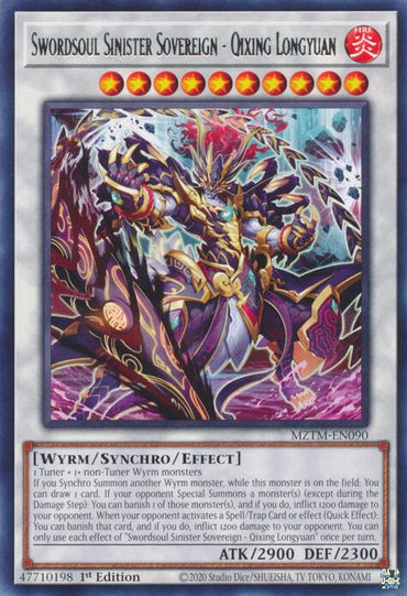 Swordsoul Sinister Sovereign - Qixing Longyuan [MZTM-EN090] Rare