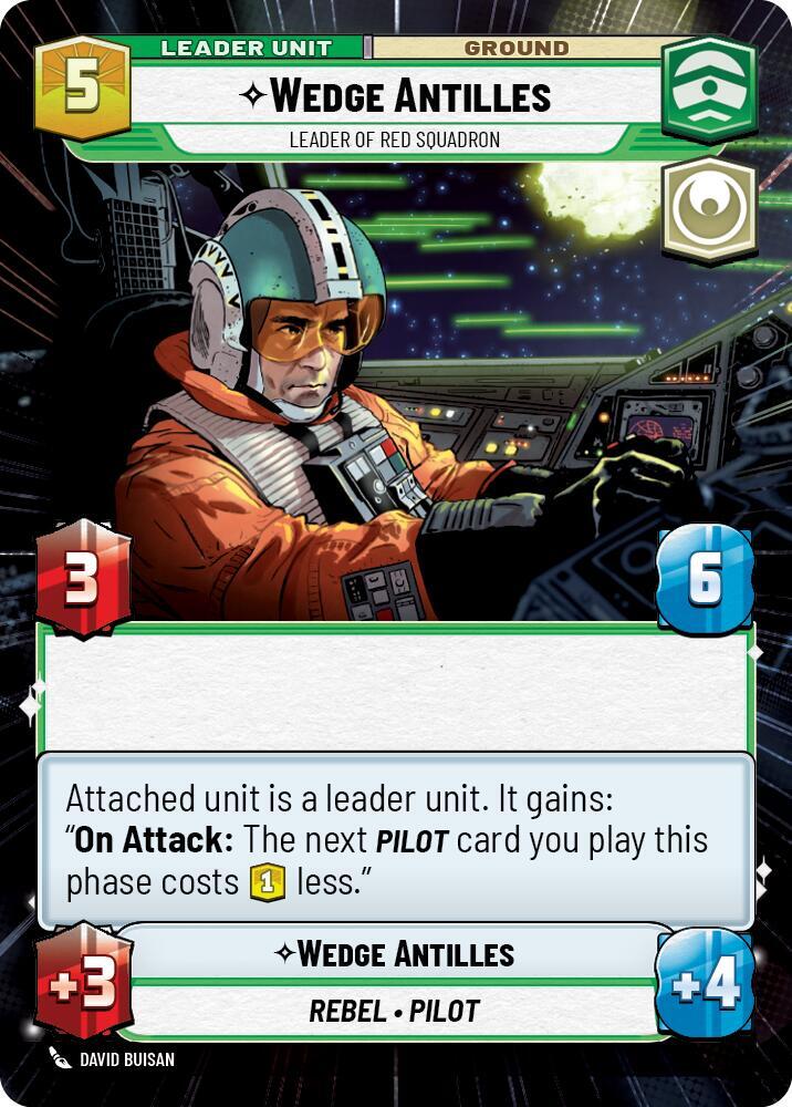 Wedge Antilles - Leader of Red Squadron (Hyperspace) (Back)