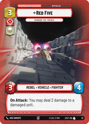 Red Five - Running the Trench (Foil) (32) [Jump to Lightspeed: Weekly Play]