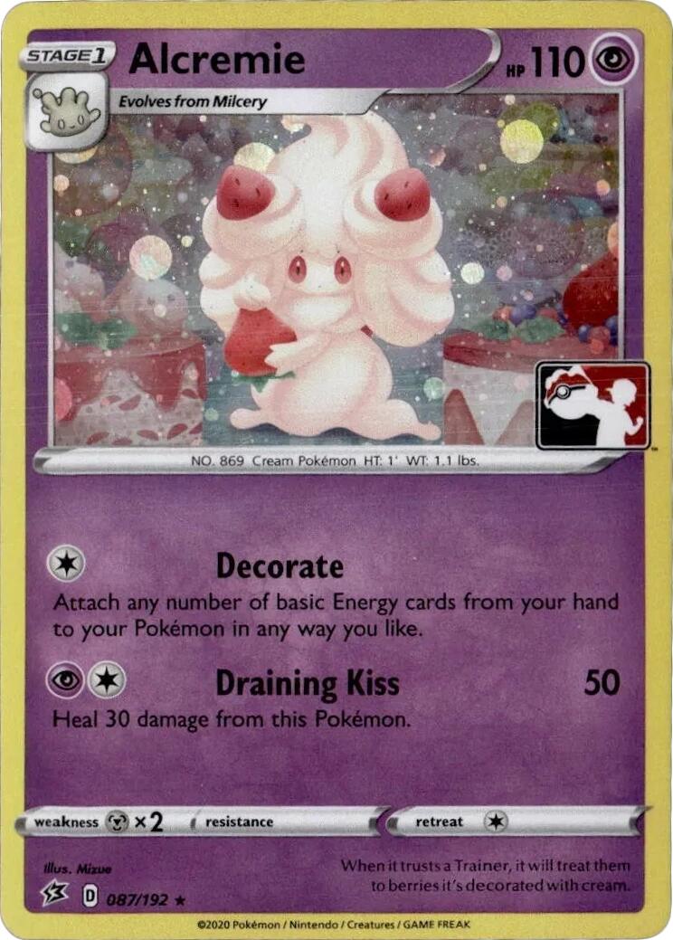 Alcremie (087/192) (Play Pokemon Promo) [League & Championship Cards]