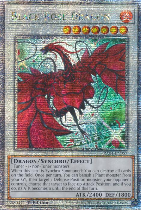 Black Rose Dragon (Alternate Art) [RA04-EN057] Quarter Century Secret Rare