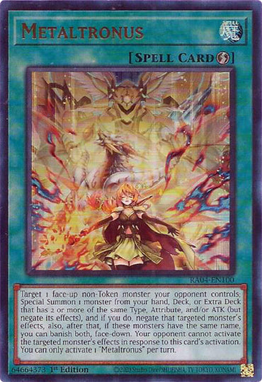 Metaltronus [RA04-EN100] Ultra Rare