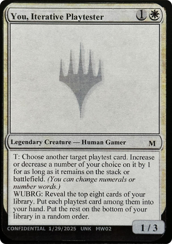 You, Iterative Playtester [Unknown Event]