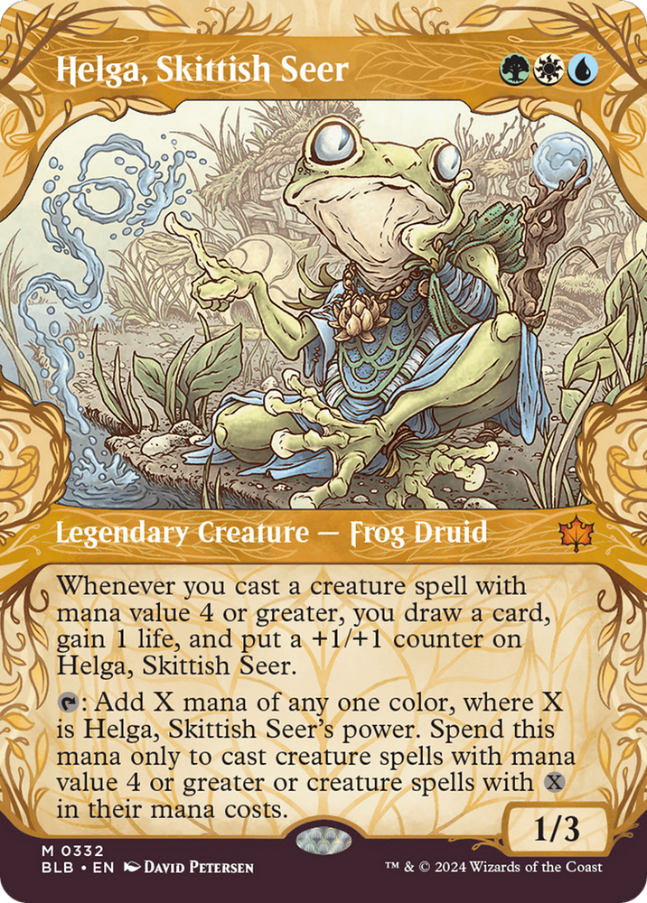 Helga, Skittish Seer (Showcase) [Bloomburrow]