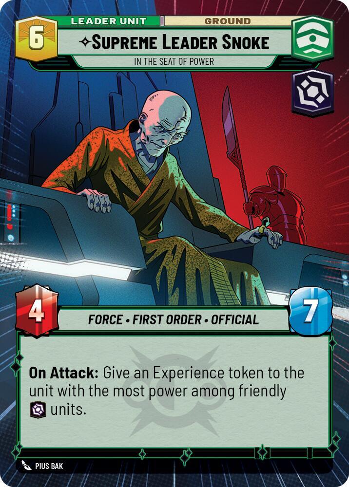 Supreme Leader Snoke - In the Seat of Power (Hyperspace) (Back)