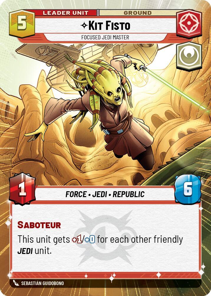 Kit Fisto - Focused Jedi Master (Hyperspace) (Back)