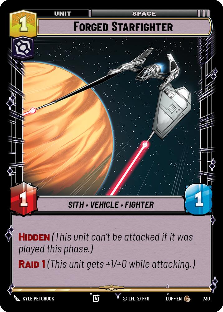 Forged Starfighter (730) (Foil) (730) [Legends of the Force]