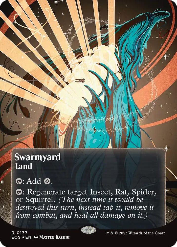 Swarmyard (0087) (Borderless) (Galaxy Foil) [Edge of Eternities: Stellar Sights]