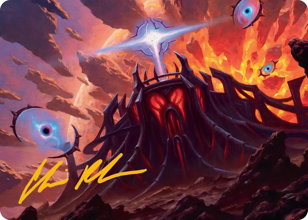 Secluded Starforge Art Card (Gold-Stamped Signature) [Edge of Eternities Art Series]