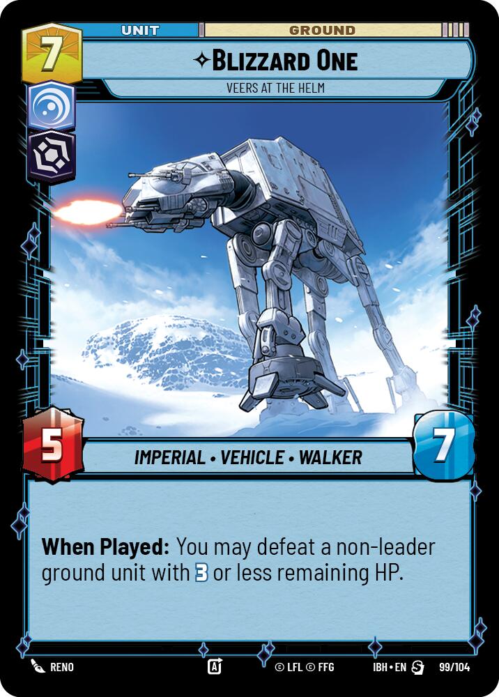 Blizzard One - Veers at the Helm