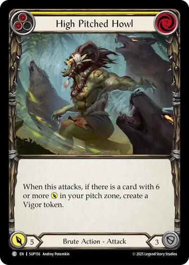 High Pitched Howl (Yellow) [SUP156] (Super Slam)  Rainbow Foil