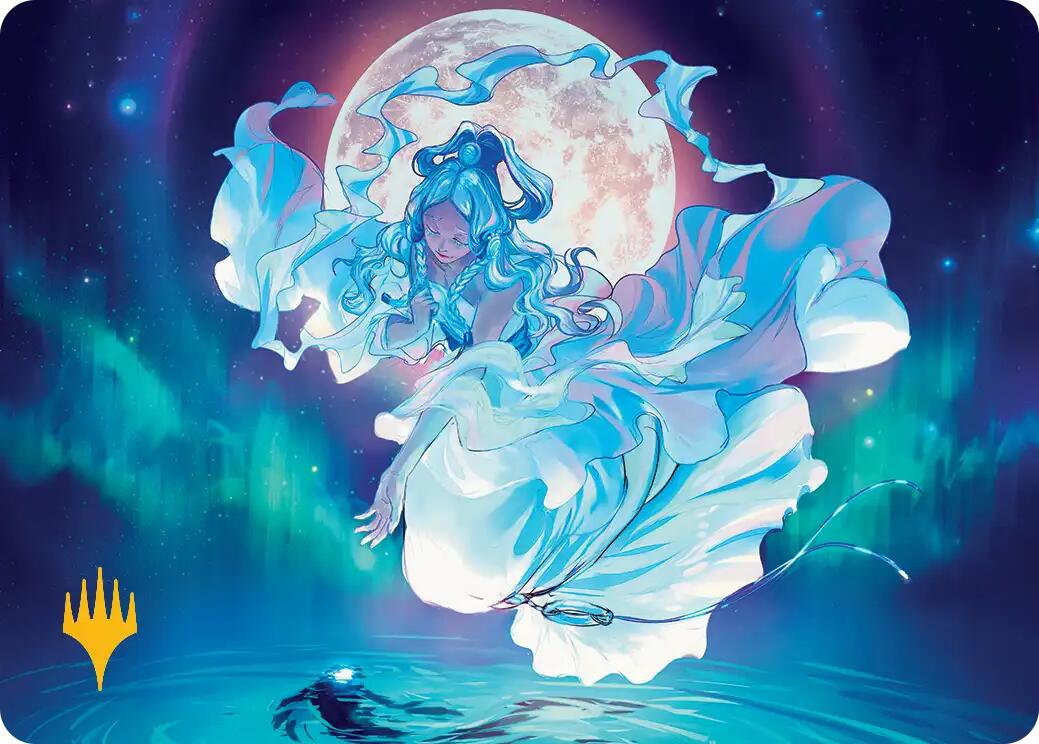 Yue, the Moon Spirit Art Card (Gold-Stamped Planeswalker Symbol) [Avatar: The Last Airbender Art Series]