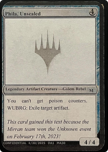 Phila, Unsealed (Reprint) [Unknown Event]