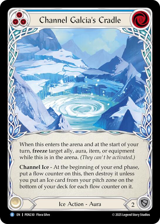 Channel Galcias Cradle (Blue) (Rainbow Foil) [PEN230] (Compendium of Rathe)  Rainbow Foil