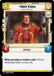 Greef Karga - Gracious Magistrate (Back)