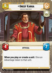 Greef Karga - Gracious Magistrate (Hyperspace) (Back)