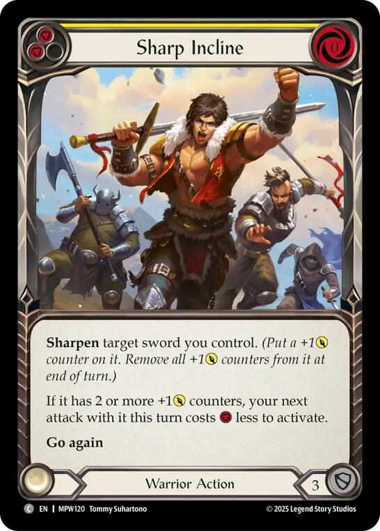 Sharp Incline (Yellow) [MPW120] (Mastery Pack Warrior)  Rainbow Foil