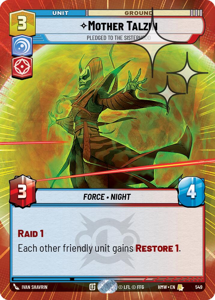 Mother Talzin - Pledged to the Sisterhood (549) (Hyperspace Foil) (549) [Homeworlds]