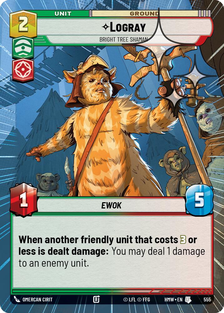 Logray - Bright Tree Shaman (555) (Hyperspace Foil) (555) [Homeworlds]