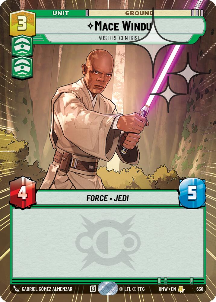 Mace Windu - Austere Centrist (638) (Hyperspace Foil) (638) [Homeworlds]
