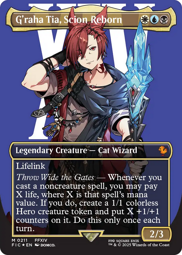 G'raha Tia, Scion Reborn (Borderless) (Surge Foil) [FINAL FANTASY Commander]