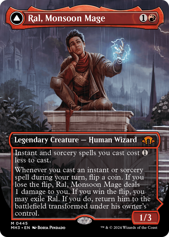 Ral, Monsoon Mage // Ral, Leyline Prodigy (Borderless) [Modern Horizons 3]