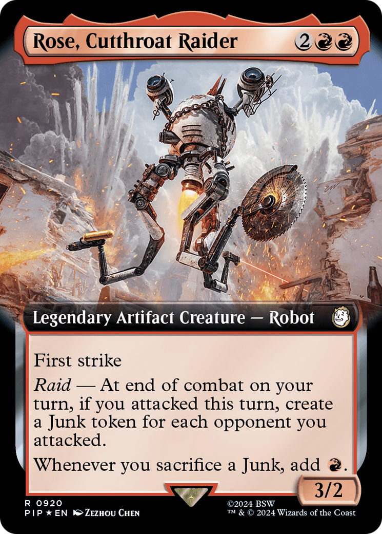 Rose, Cutthroat Raider (Extended Art) (Surge Foil) [Fallout]