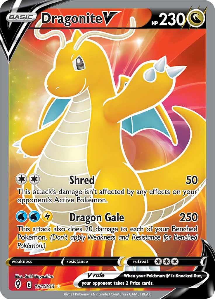 Dragonite V (191/203) [Sword & Shield: Evolving Skies]