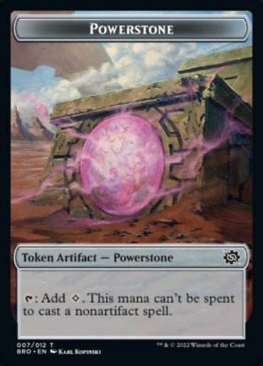 Powerstone // Ravage Double-Sided Token [The Brothers' War Tokens]