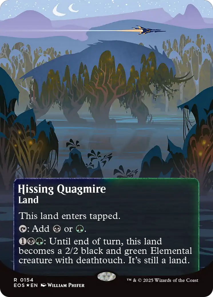 Hissing Quagmire (0154) (Borderless) (Galaxy Foil) [Edge of Eternities: Stellar Sights]