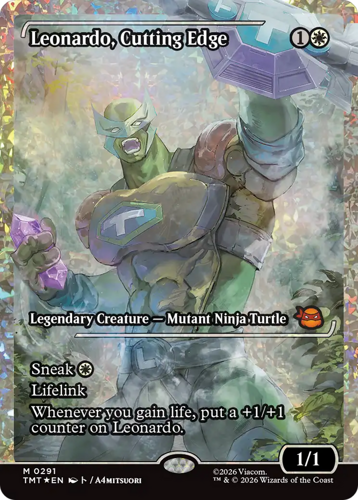 Leonardo, Cutting Edge (Showcase) (Fracture Foil) [Teenage Mutant Ninja Turtles]