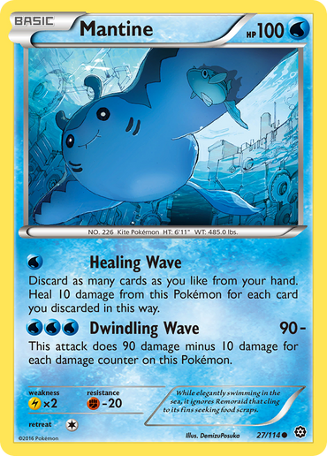 Mantine (27/114) [XY: Steam Siege]