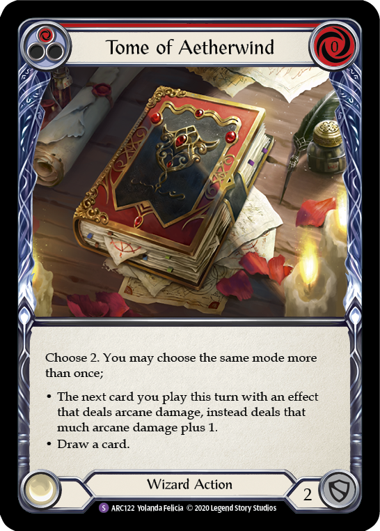 Tome of Aetherwind [U-ARC122] (Arcane Rising Unlimited)  Unlimited Rainbow Foil