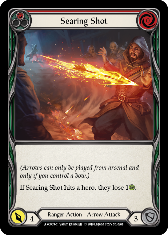 Searing Shot (Red) [ARC069-C] (Arcane Rising)  1st Edition Rainbow Foil